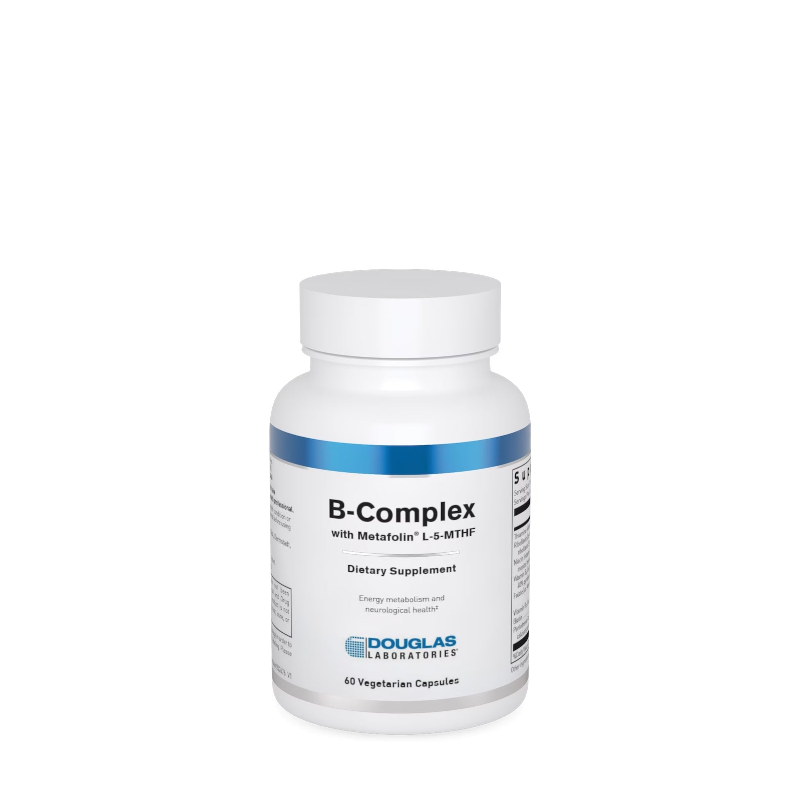 Douglas Laboratories, B-Complex with Metafolin® L-5-MTHF, 60 Vegetarian Capsules UPC 310539980187 | HiLife Vitamins